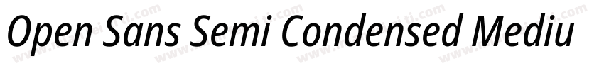 Open Sans Semi Condensed Medium字体转换
